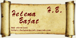 Helena Bajat vizit kartica